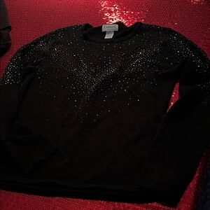 Carmen Black Top with Gold Accents